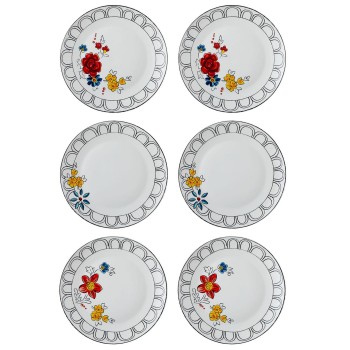 Service Plate Set (6 Pieces) DNR0054 Multicolor
