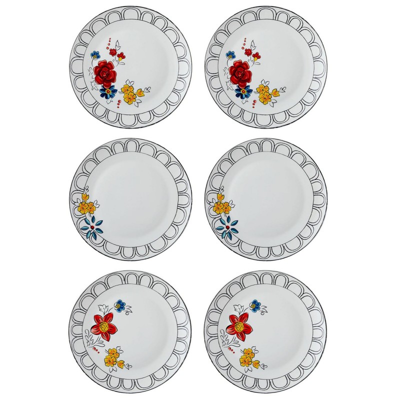 Service Plate Set (6 Pieces) DNR0054 Multicolor