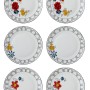 Service Plate Set (6 Pieces) DNR0054 Multicolor