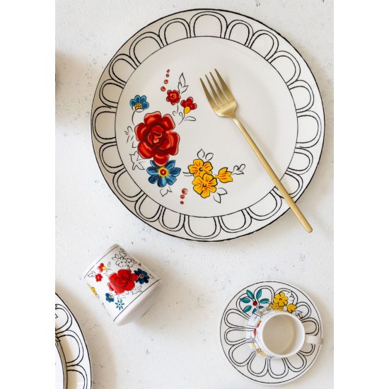 Service Plate Set (6 Pieces) DNR0054 Multicolor Service Plate Set (6 Pieces) DNR0054 Multicolor