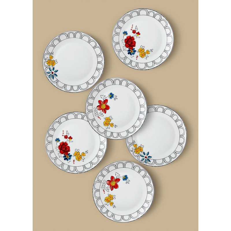 Service Plate Set (6 Pieces) DNR0054 Multicolor