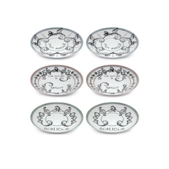 Dessert Plate Set (6 Pieces) DNR0055 Multicolor Dessert Plate Set (6 Pieces) DNR0055 Multicolor