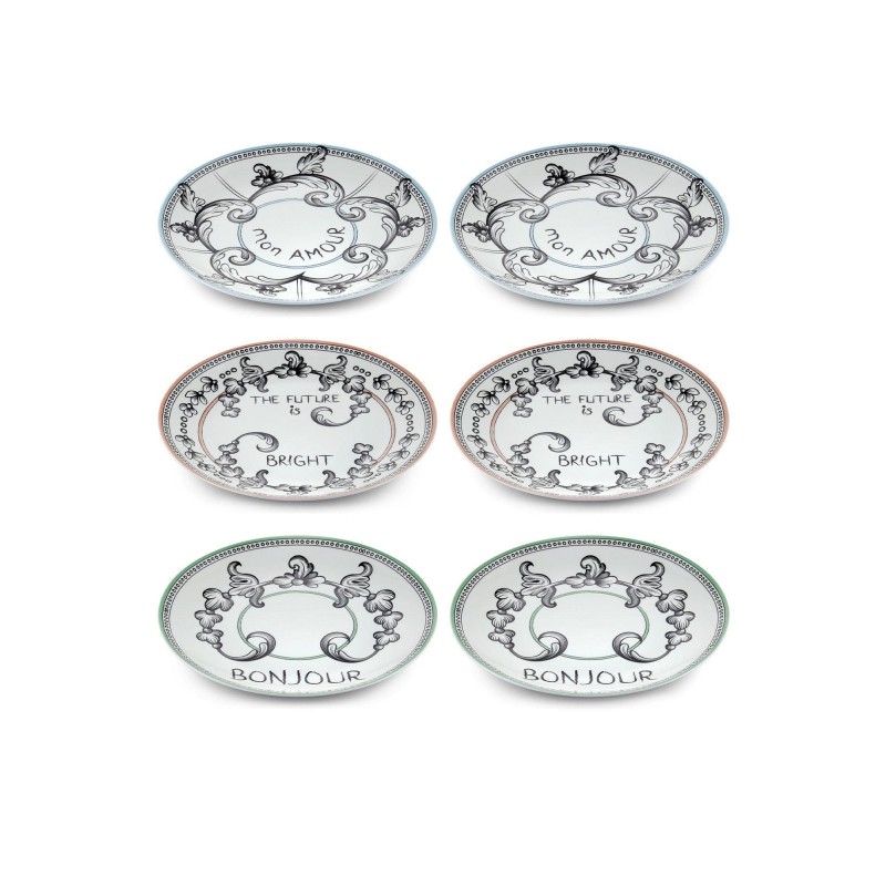 Dessert Plate Set (6 Pieces) DNR0055 Multicolor