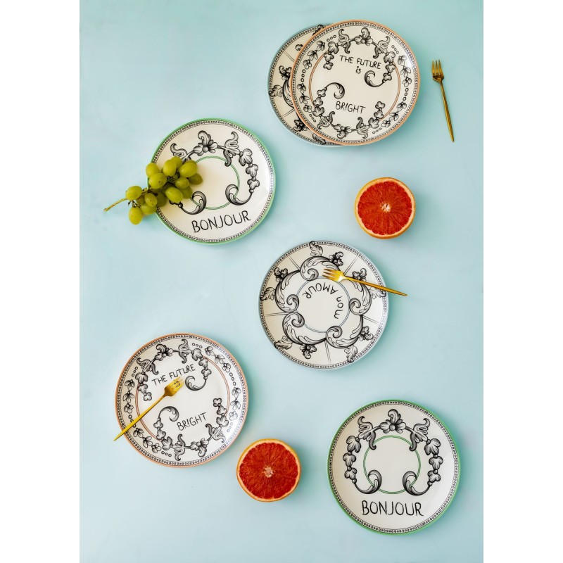 Dessert Plate Set (6 Pieces) DNR0055 Multicolor