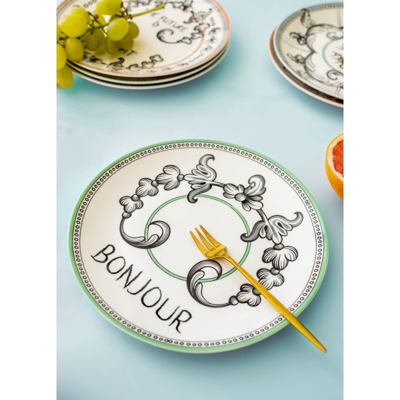 Dessert Plate Set (6 Pieces) DNR0055 Multicolor