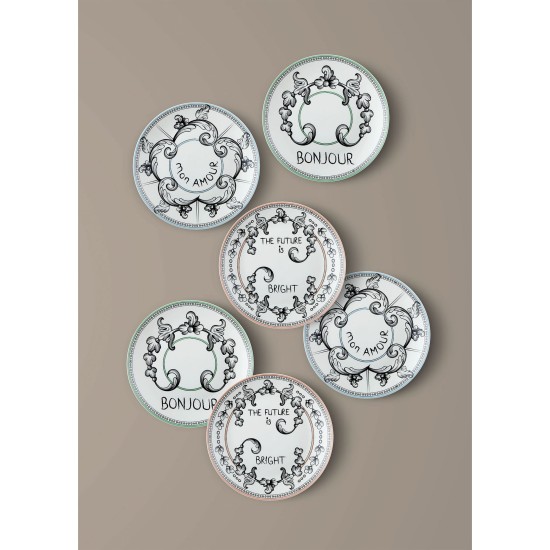 Dessert Plate Set (6 Pieces) DNR0055 Multicolor Dessert Plate Set (6 Pieces) DNR0055 Multicolor
