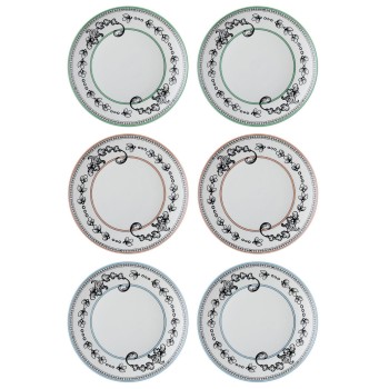 Service Plate Set (6 Pieces) DNR0056 Multicolor