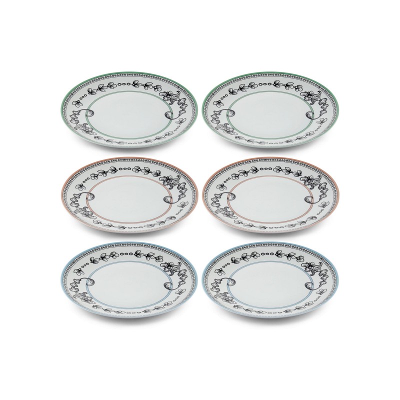 Service Plate Set (6 Pieces) DNR0056 Multicolor