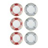 Dessert Plate Set (6 Pieces) DNR0057 Multicolor