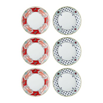 Dessert Plate Set (6 Pieces) DNR0057 Multicolor