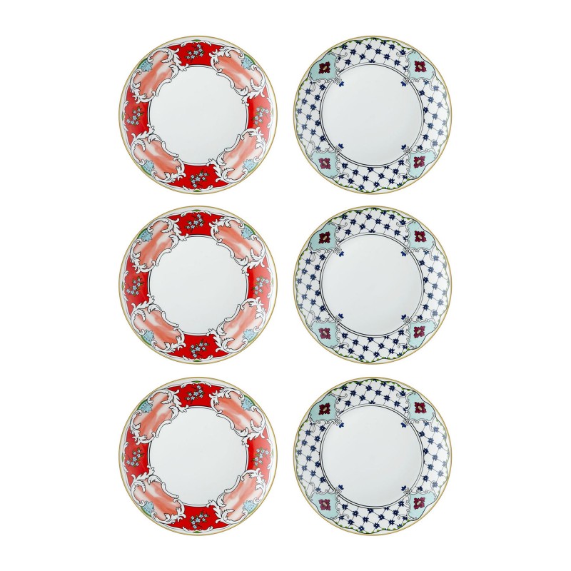 Dessert Plate Set (6 Pieces) DNR0057 Multicolor