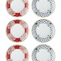 Dessert Plate Set (6 Pieces) DNR0057 Multicolor