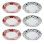 Dessert Plate Set (6 Pieces) DNR0057 Multicolor