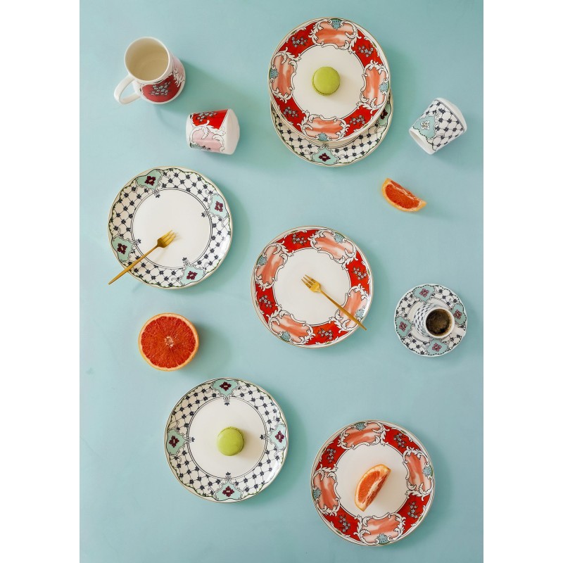 Dessert Plate Set (6 Pieces) DNR0057 Multicolor