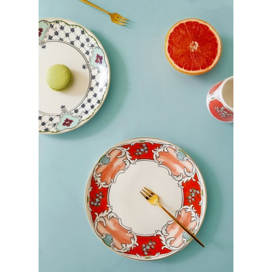 Dessert Plate Set (6 Pieces) DNR0057 Multicolor Dessert Plate Set (6 Pieces) DNR0057 Multicolor