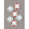 Dessert Plate Set (6 Pieces) DNR0057 Multicolor