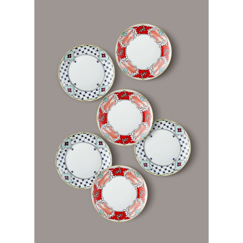 Dessert Plate Set (6 Pieces) DNR0057 Multicolor