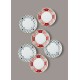 Dessert Plate Set (6 Pieces) DNR0057 Multicolor Dessert Plate Set (6 Pieces) DNR0057 Multicolor