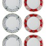 Service Plate Set (6 Pieces) DNR0058 Multicolor