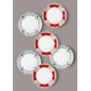 Service Plate Set (6 Pieces) DNR0058 Multicolor