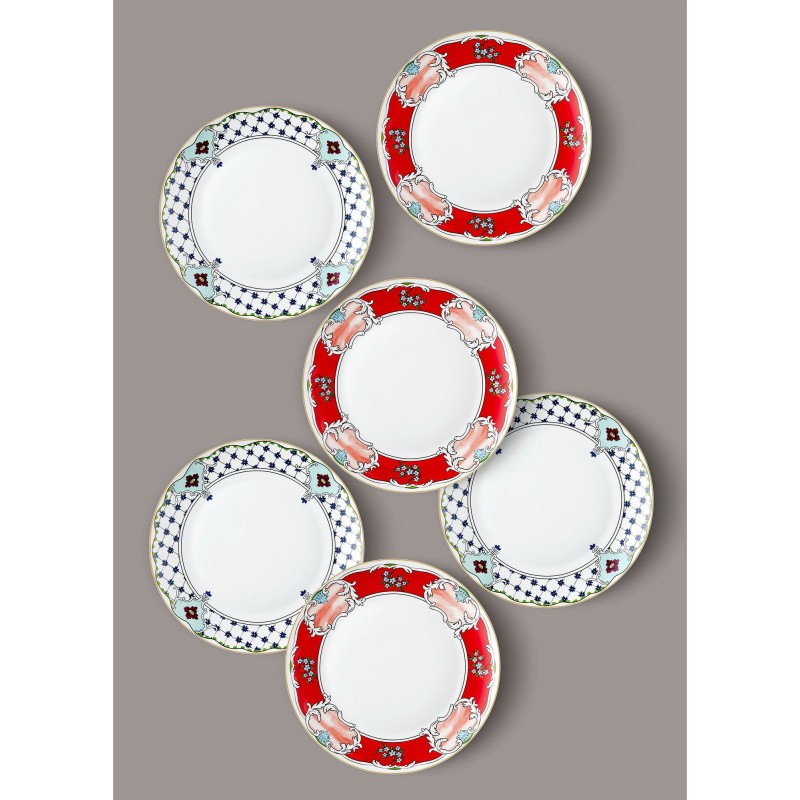 Service Plate Set (6 Pieces) DNR0058 Multicolor