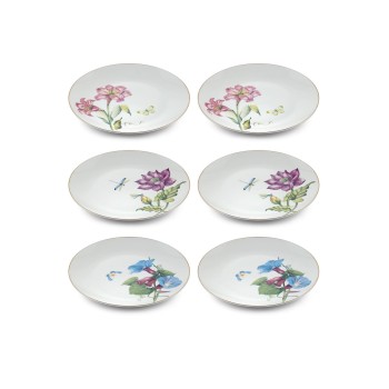 Dessert Plate Set (6 Pieces) DNR0065 Multicolor