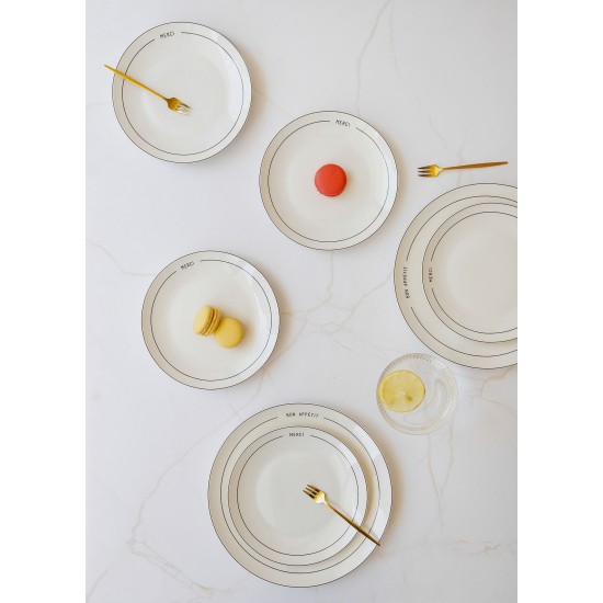 Dessert Plate Set (6 Pieces) DNR0075 Multicolor Dessert Plate Set (6 Pieces) DNR0075 Multicolor