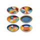 Dessert Plate Set (6 Pieces) DNR0077 Multicolor Dessert Plate Set (6 Pieces) DNR0077 Multicolor