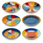 Dessert Plate Set (6 Pieces) DNR0077 Multicolor