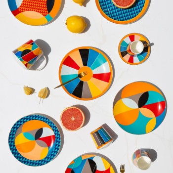 Dessert Plate Set (6 Pieces) DNR0077 Multicolor