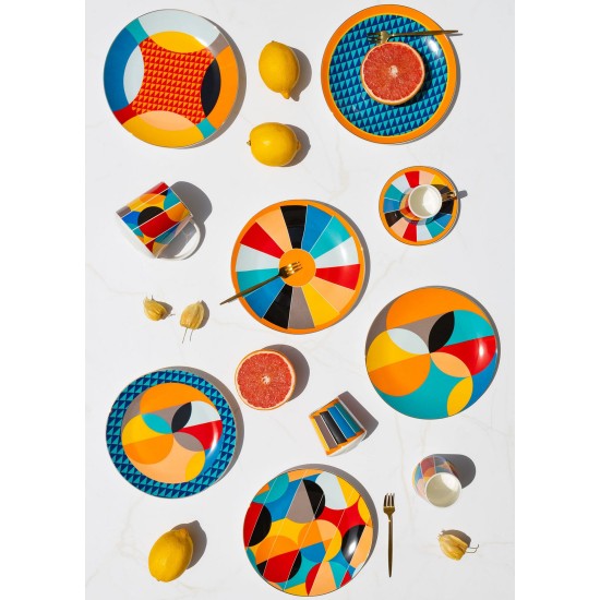 Dessert Plate Set (6 Pieces) DNR0077 Multicolor Dessert Plate Set (6 Pieces) DNR0077 Multicolor