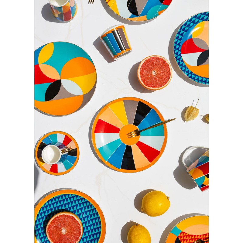 Dessert Plate Set (6 Pieces) DNR0077 Multicolor