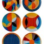 Service Plate Set (6 Pieces) DNR0078 Multicolor