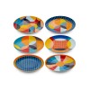 Service Plate Set (6 Pieces) DNR0078 Multicolor