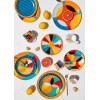 Service Plate Set (6 Pieces) DNR0078 Multicolor