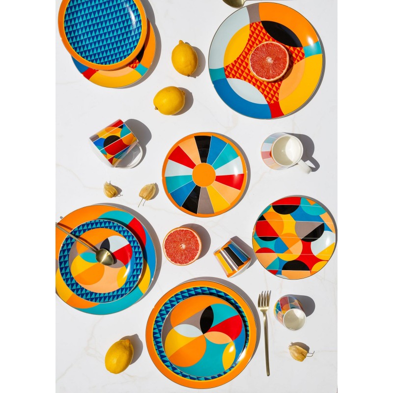 Service Plate Set (6 Pieces) DNR0078 Multicolor