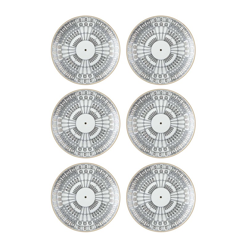 Dessert Plate Set (6 Pieces) DNR0079 Multicolor