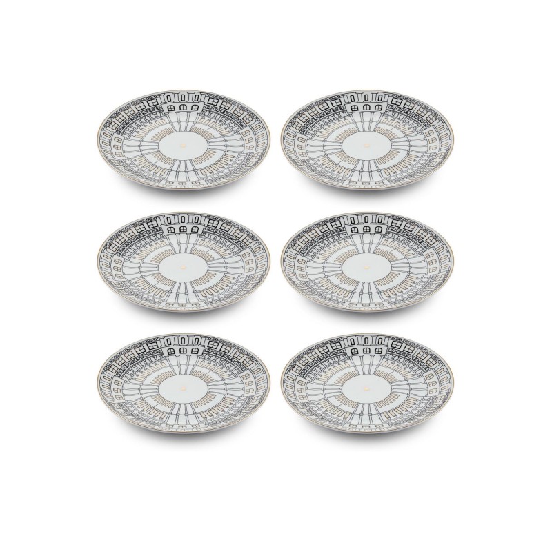 Dessert Plate Set (6 Pieces) DNR0079 Multicolor