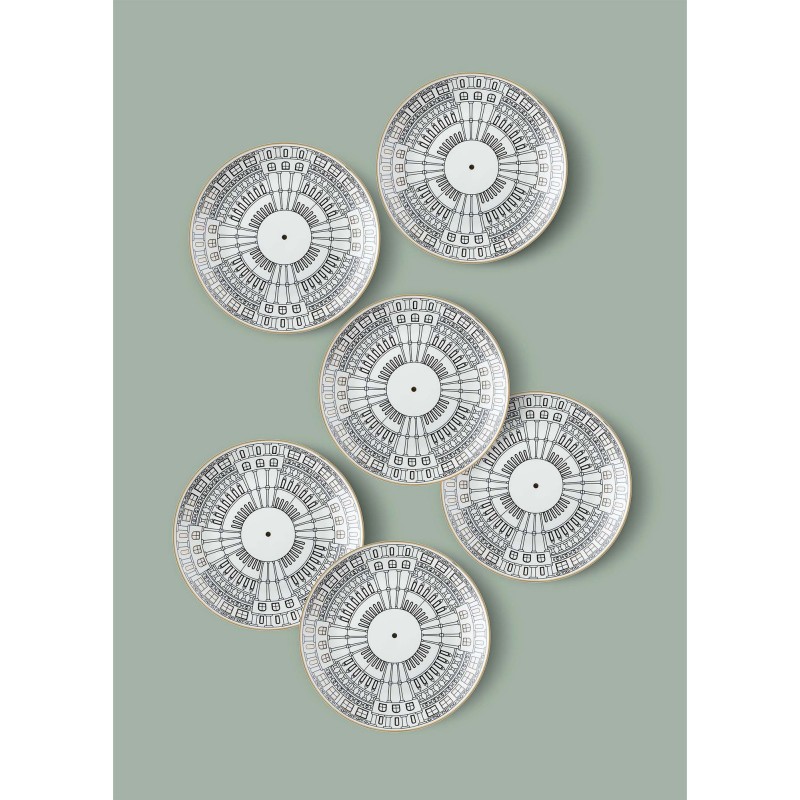 Dessert Plate Set (6 Pieces) DNR0079 Multicolor