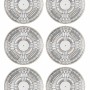 Service Plate Set (6 Pieces) DNR0080 Multicolor