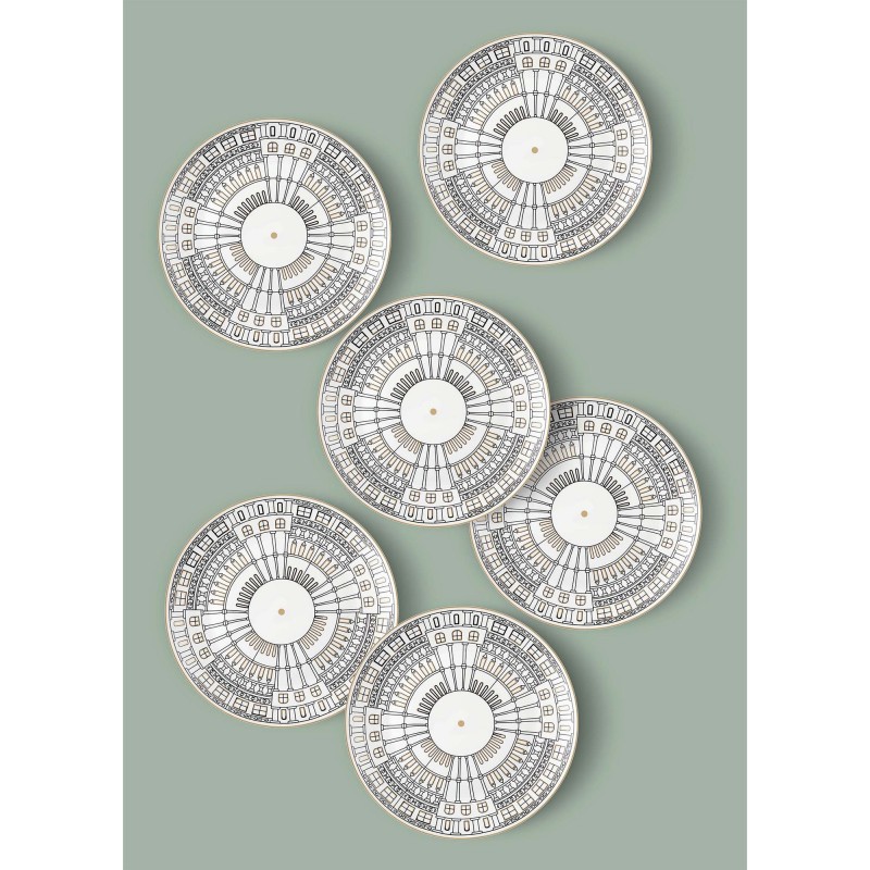 Service Plate Set (6 Pieces) DNR0080 Multicolor