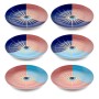 Dessert Plate Set (6 Pieces) DNR0081 Multicolor