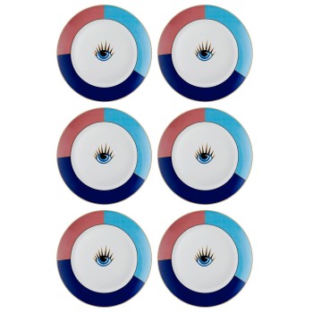 Service Plate Set (6 Pieces) DNR0082 Multicolor