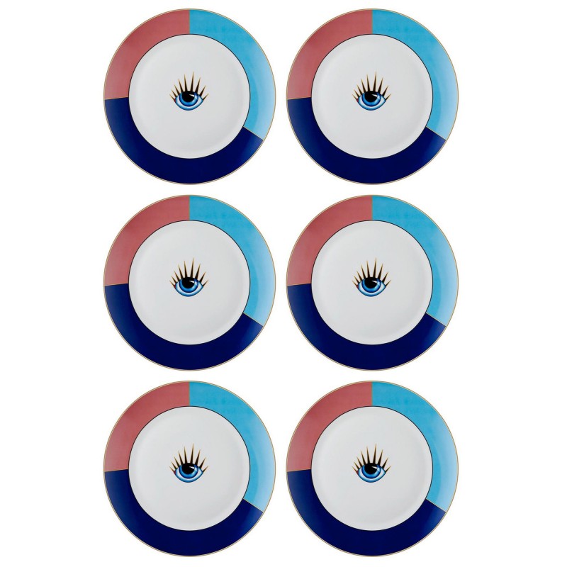 Service Plate Set (6 Pieces) DNR0082 Multicolor