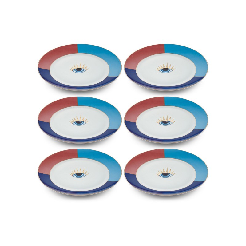 Service Plate Set (6 Pieces) DNR0082 Multicolor