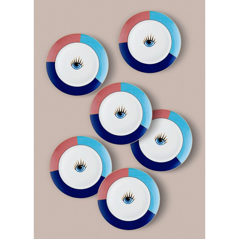 Service Plate Set (6 Pieces) DNR0082 Multicolor