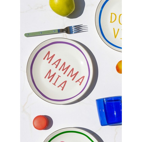 Dessert Plate Set (6 Pieces) DNR0083 Multicolor Dessert Plate Set (6 Pieces) DNR0083 Multicolor