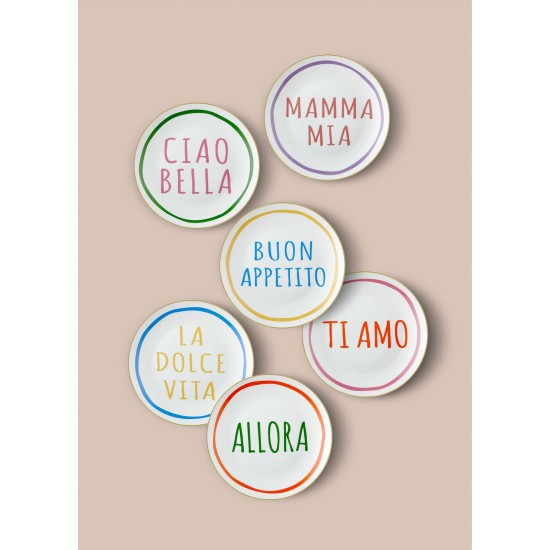 Dessert Plate Set (6 Pieces) DNR0083 Multicolor Dessert Plate Set (6 Pieces) DNR0083 Multicolor