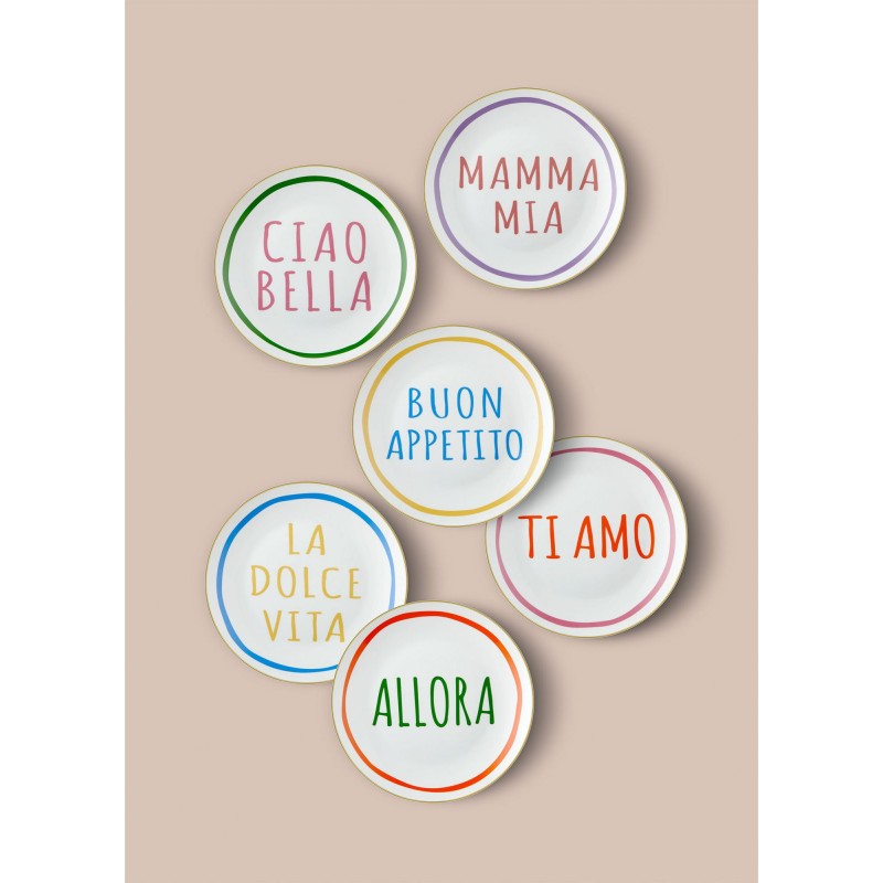 Dessert Plate Set (6 Pieces) DNR0083 Multicolor