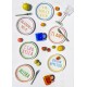 Dessert Plate Set (6 Pieces) DNR0083 Multicolor Dessert Plate Set (6 Pieces) DNR0083 Multicolor